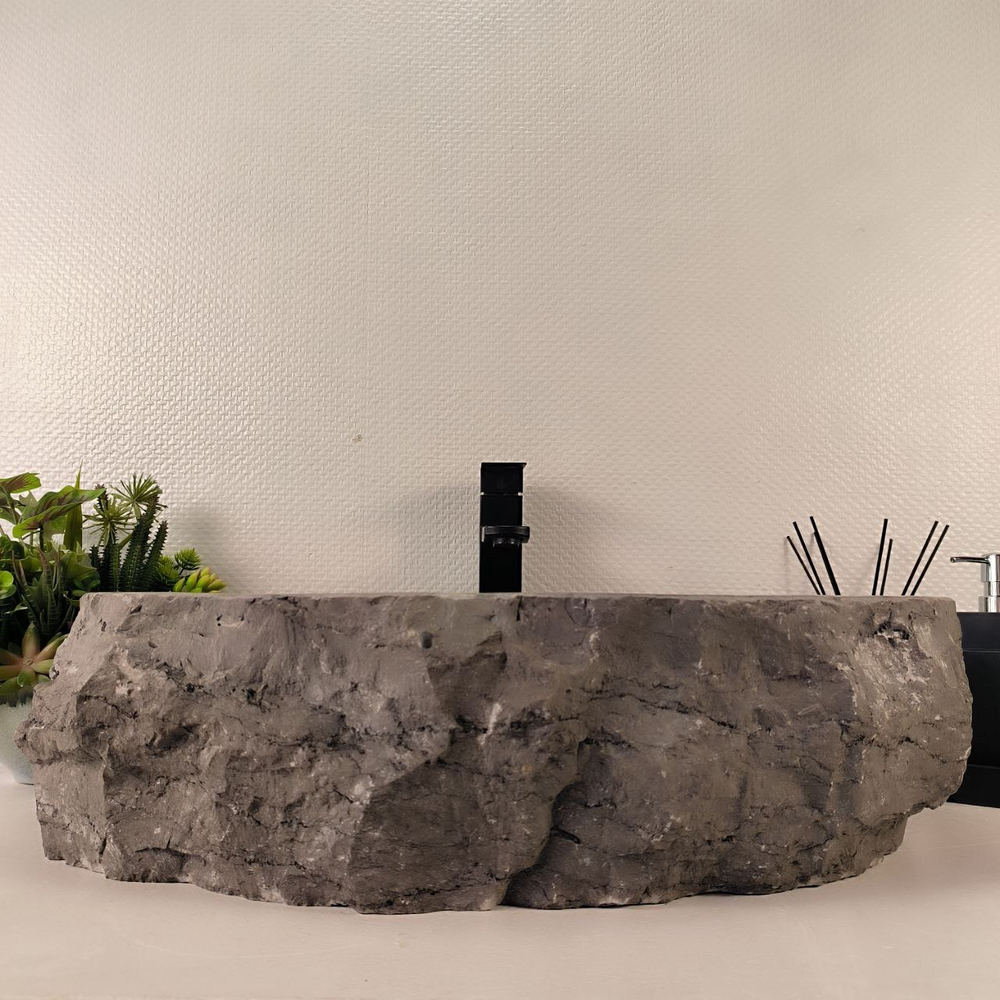 Раковина из мрамора Erozy Grey EM-64985 64*44*16 0888