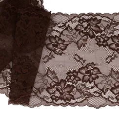 Кружево эластичное шоколад 23 см