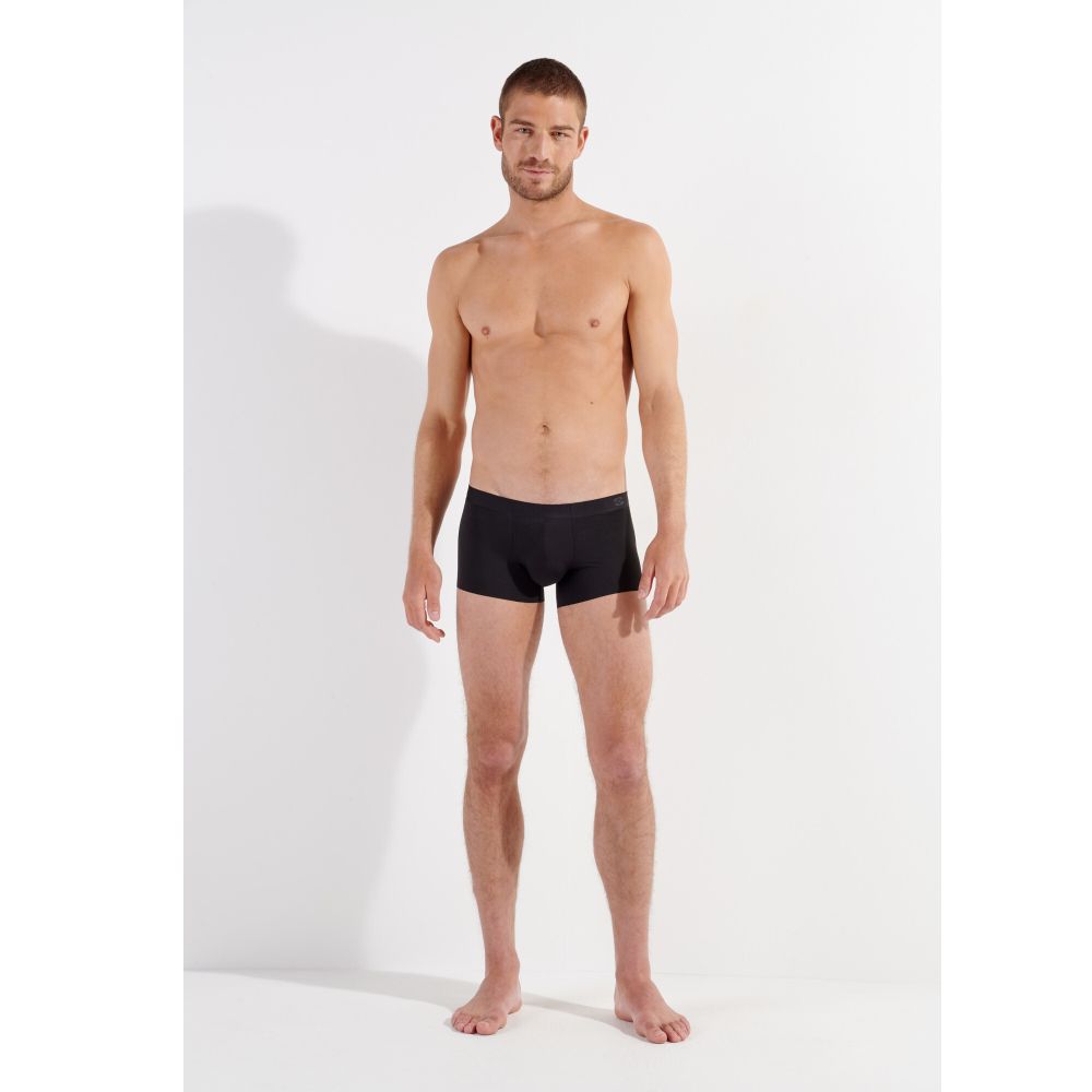 Мужские трусы боксеры черные HOM MODAL CLEAN CUT Comfort Boxer Briefs 402753_400004