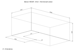 Акриловая ванна Aquanet Amor 185x95