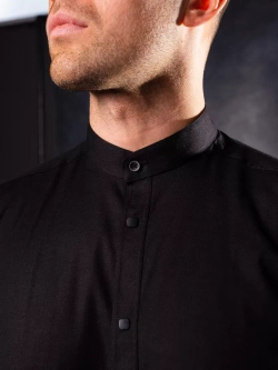 Рубашка с длинным рукавом стойка