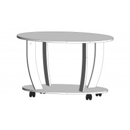 Стол журнальный овальный Белый