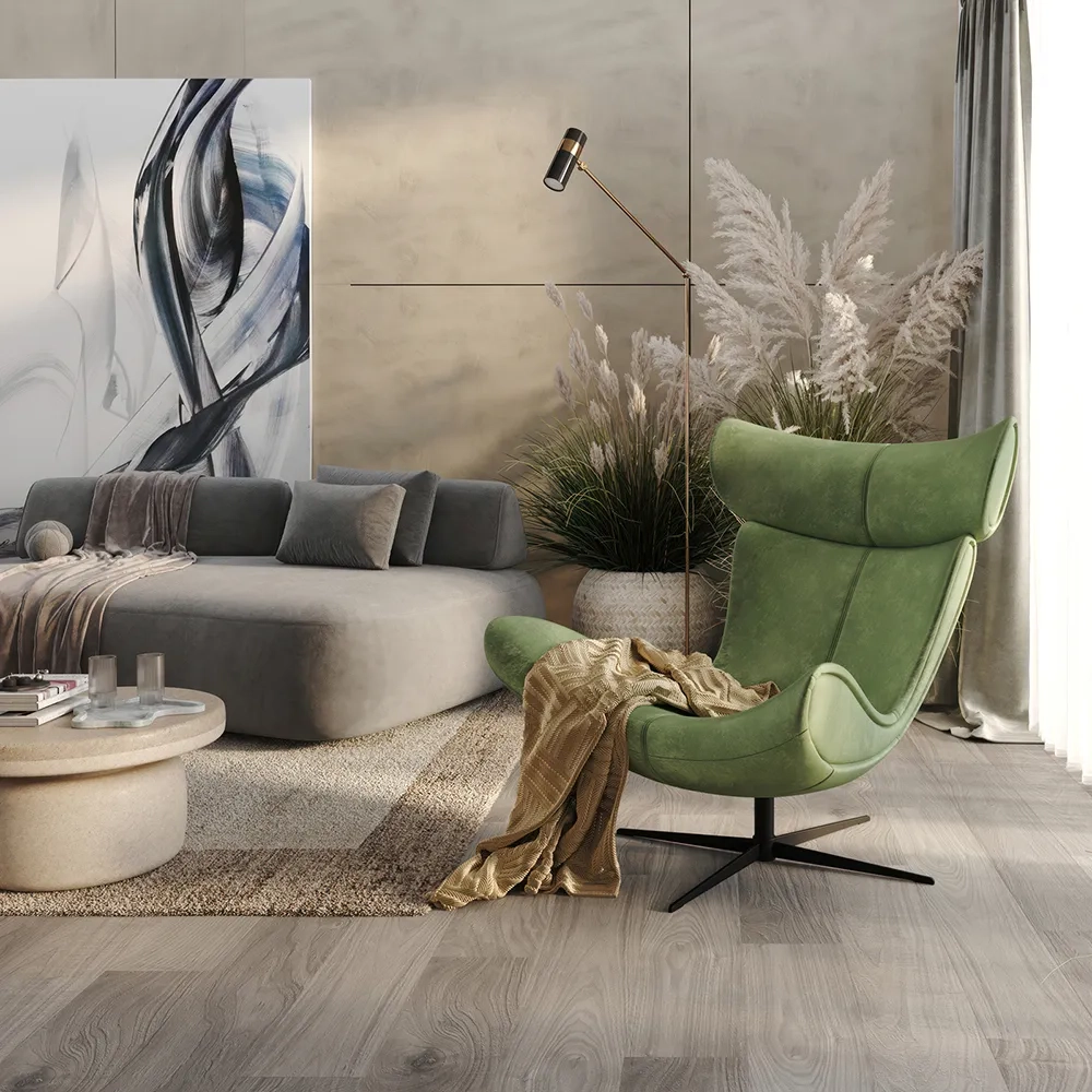 Кресло Bradex Home TORO зеленый, искусственная замша