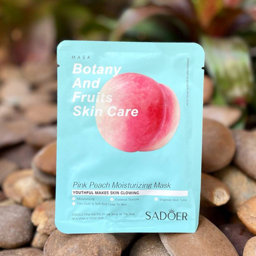 Увлажняющая маска для лица с экстрактом персика Pink Peach Mask Sadoer