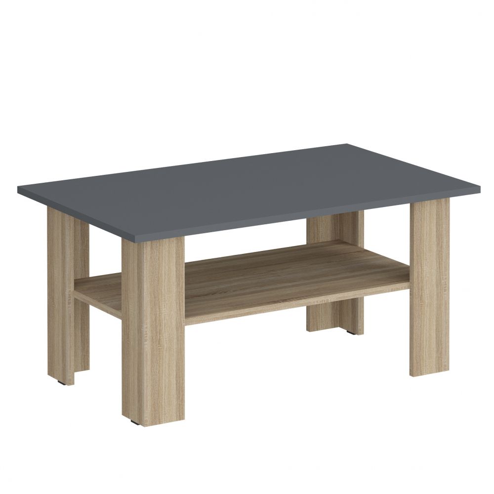 Стол журнальный 900 Дублин (дуб сонома/графит), МФ 1+1