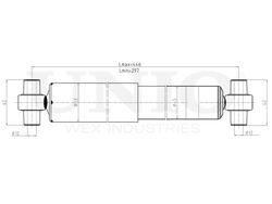 Амортизатор газовый задней подвески UNIO SAB-10547
