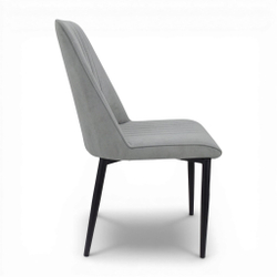 Стул "Софти" (арт. 325), велюр Бренди В22 серый, ножки черные