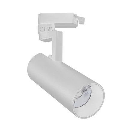 Светодиодный светильник для однофазной трековой системы 30Вт, 3230Лм, 4200К, Ra>80, материал  алюминий/пластик, цвет белый матовый