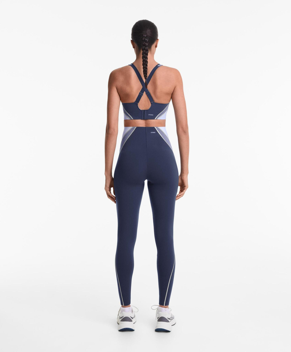 OYSHO Компрессионные легинсы Compressive длиной 65 см, синий