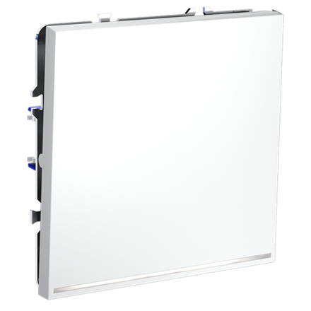 Проходной переключатель встраиваемый VOLTUM S70 одноклавишный с подсветкой 10А, (белый матовый)