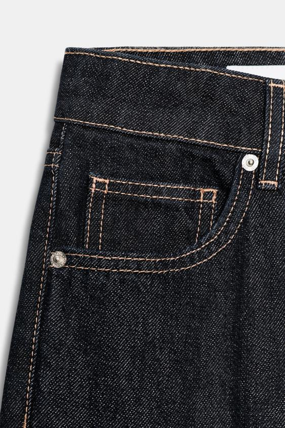 ZARA ДЖИНСЫ TRF WIDE LEG УКОРОЧЕННЫЕ С НИЗКОЙ ПОСАДКОЙ, МОРСКОЙ ТЕМНО-СИНИЙ