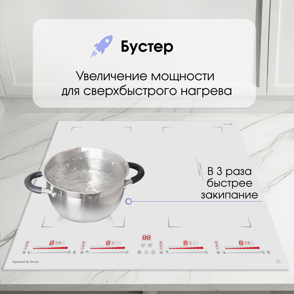 Стеклокерамическая варочная панель Zigmund & Shtain CI 29.6 W