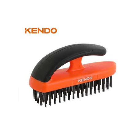 Щетка по металлу в пластмассовом корпусе KENDO 5-рядная 31402