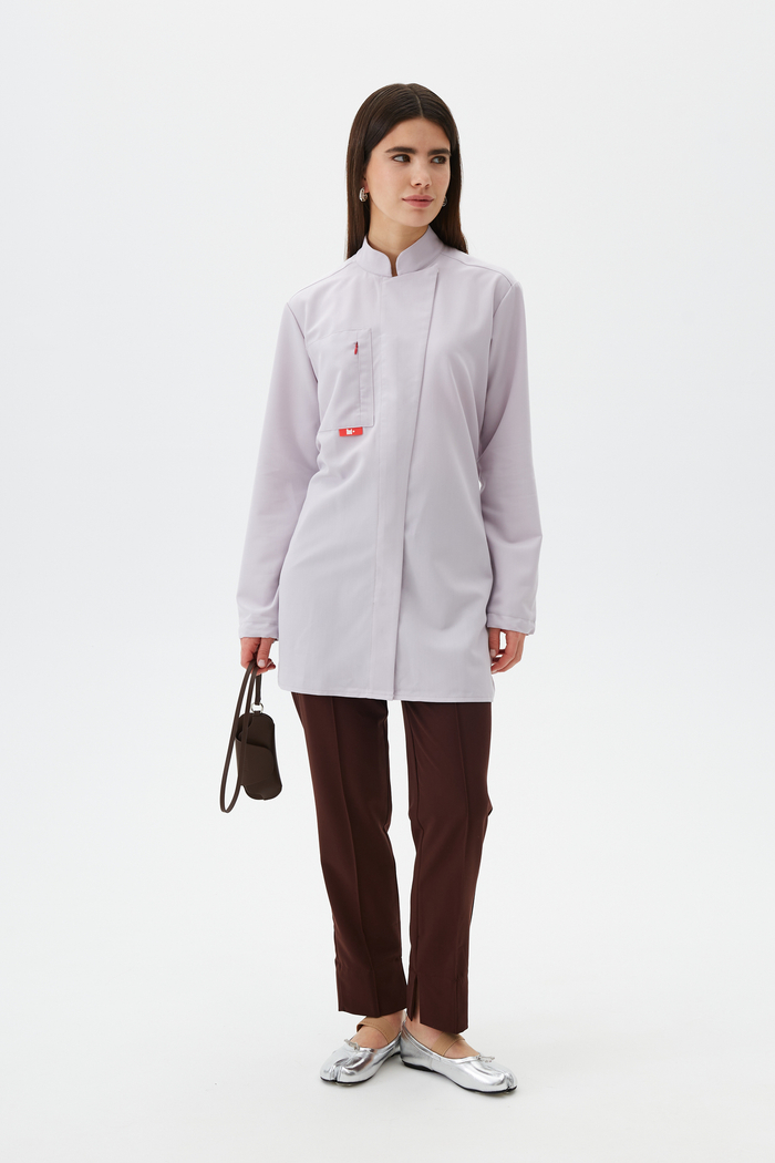 Топ медицинский женский Сартори, жемчужно-Серый