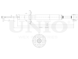 Амортизатор газовый задней подвески UNIO SAB-10784