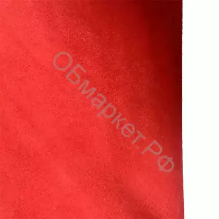 Кожа велюр, красный
