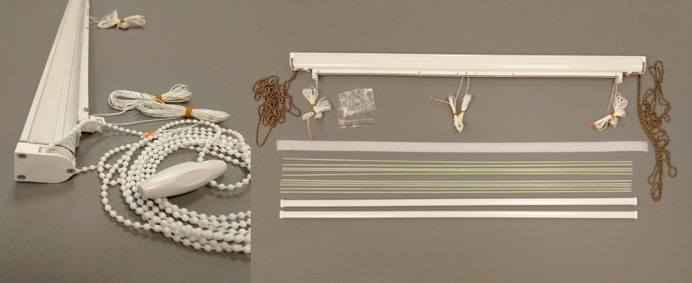 Карниз для двойных римских штор день-ночь Оптима, длина 165 см