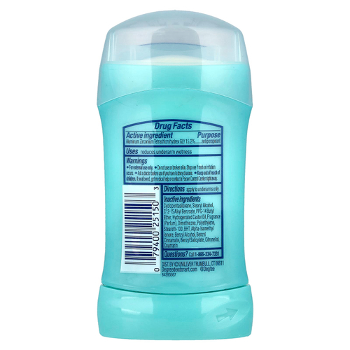 Degree, Дезодорант-антиперспирант, прозрачный порошок, 45 г (1,6 унции)