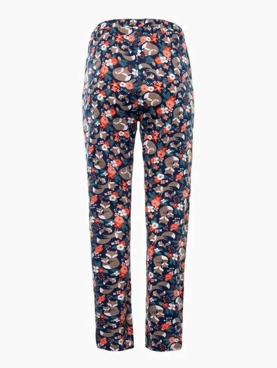 Брюки женские с принтом, цвет синий, размер 46