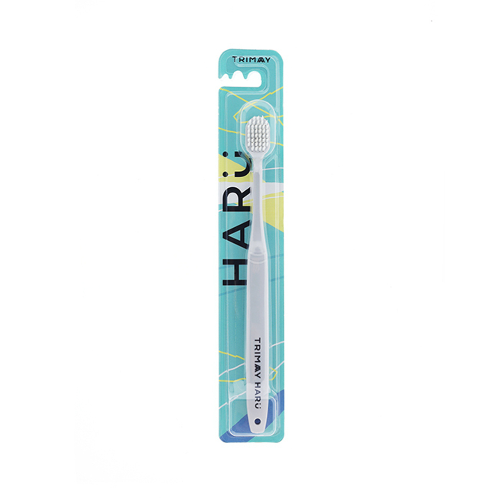 Зубная щетка с антибактериальным покрытием TRIMAY HARU White Toothbrush