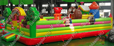 Коммерческий надувной батут "Маша и Миша" 11*7*3 м