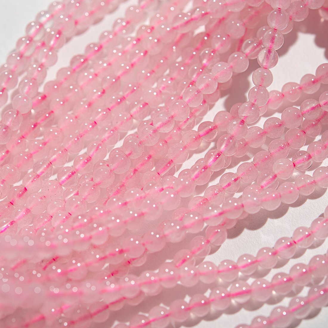 Кварц розовый натуральный, 3,5мм, шар