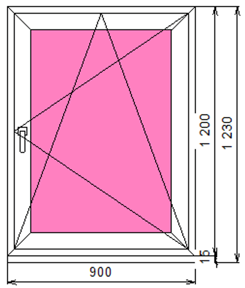 Пластиковое окно 1200 х 900 ТермА Эко