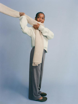 ZARA БРЮКИ WIDE LEG, СЕРЫЙ