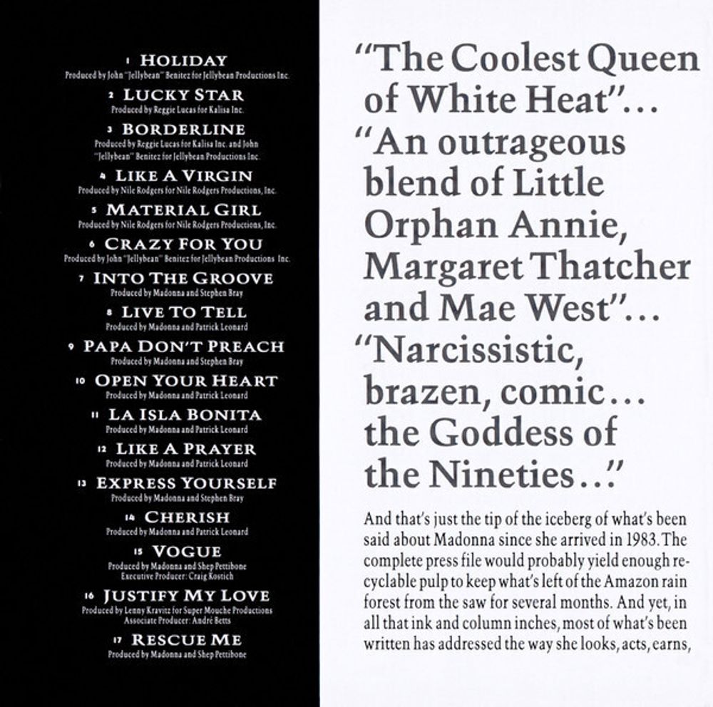 Madonna. The Immaculate Collection (CD)