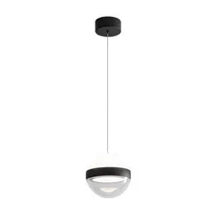 5075/9L L-VISION ODL24 355 черный/прозрачн./молочный/металл/акрил Подвес LED 9W 4000K 480лм RONI