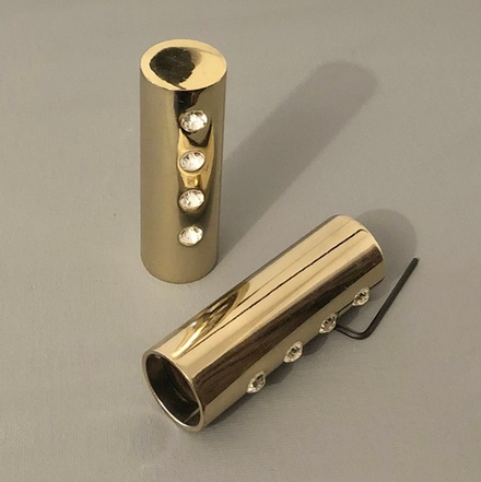 Наконечники "Аллюр" d25 мм, цвет золото глянец