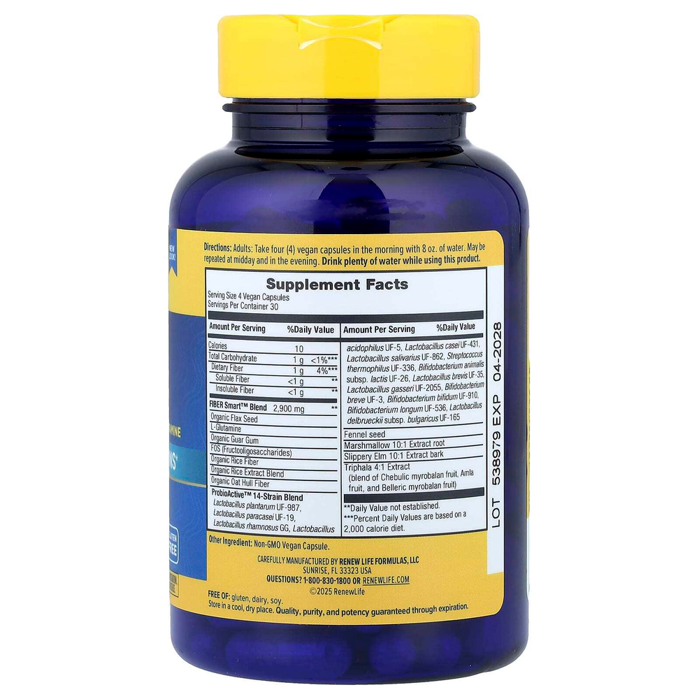Renew Life, Fiber Smart™, 120 веганских капсул