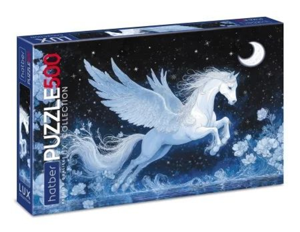 Пазлы 500 элементов 480*330мм. "LUX. Волшебный Пегас" мат.лам., 3Dфольга, Premium