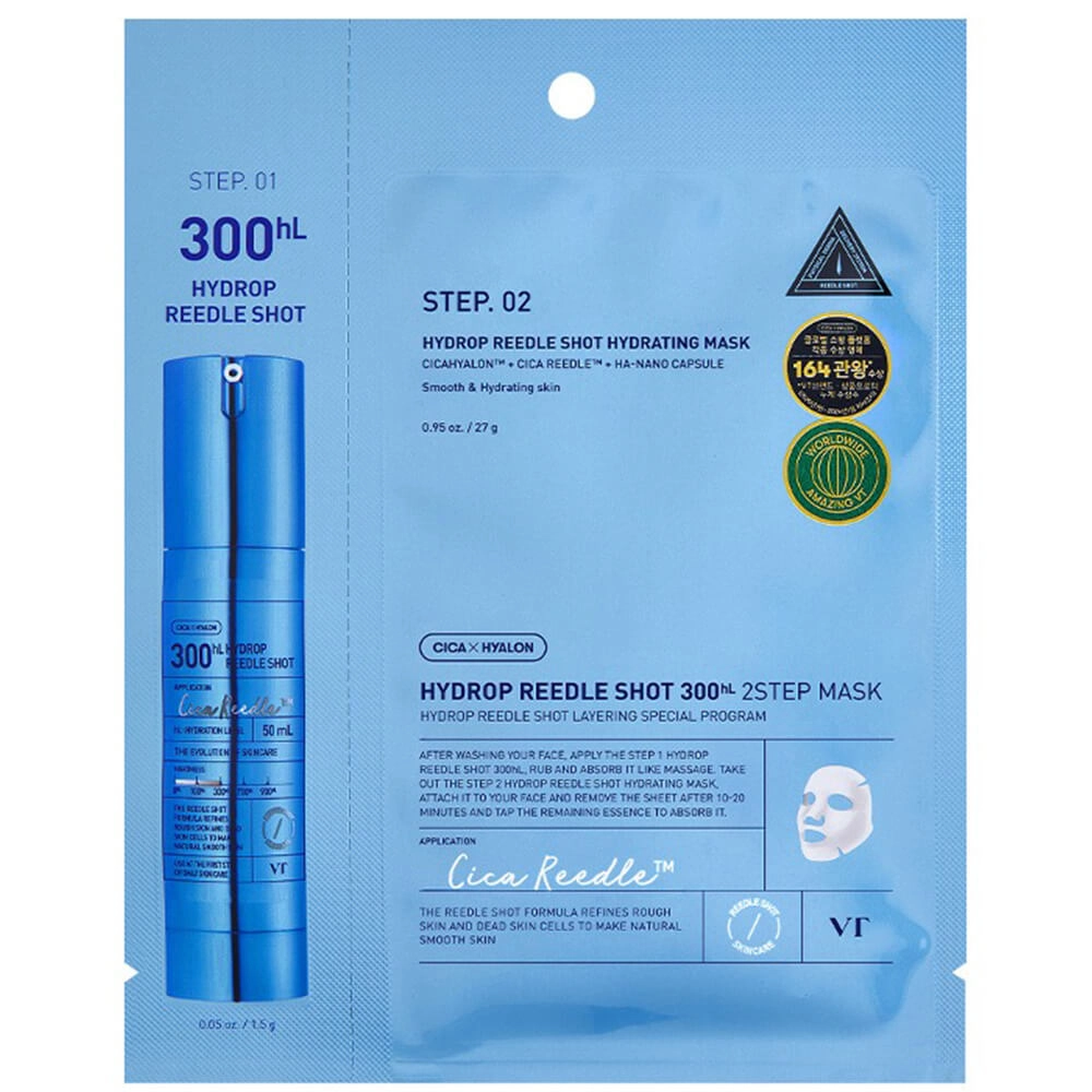 Тканевая маска с микроиглами VT Cosmetics Hydrop Reedle Shot 300 HL 2Step Mask