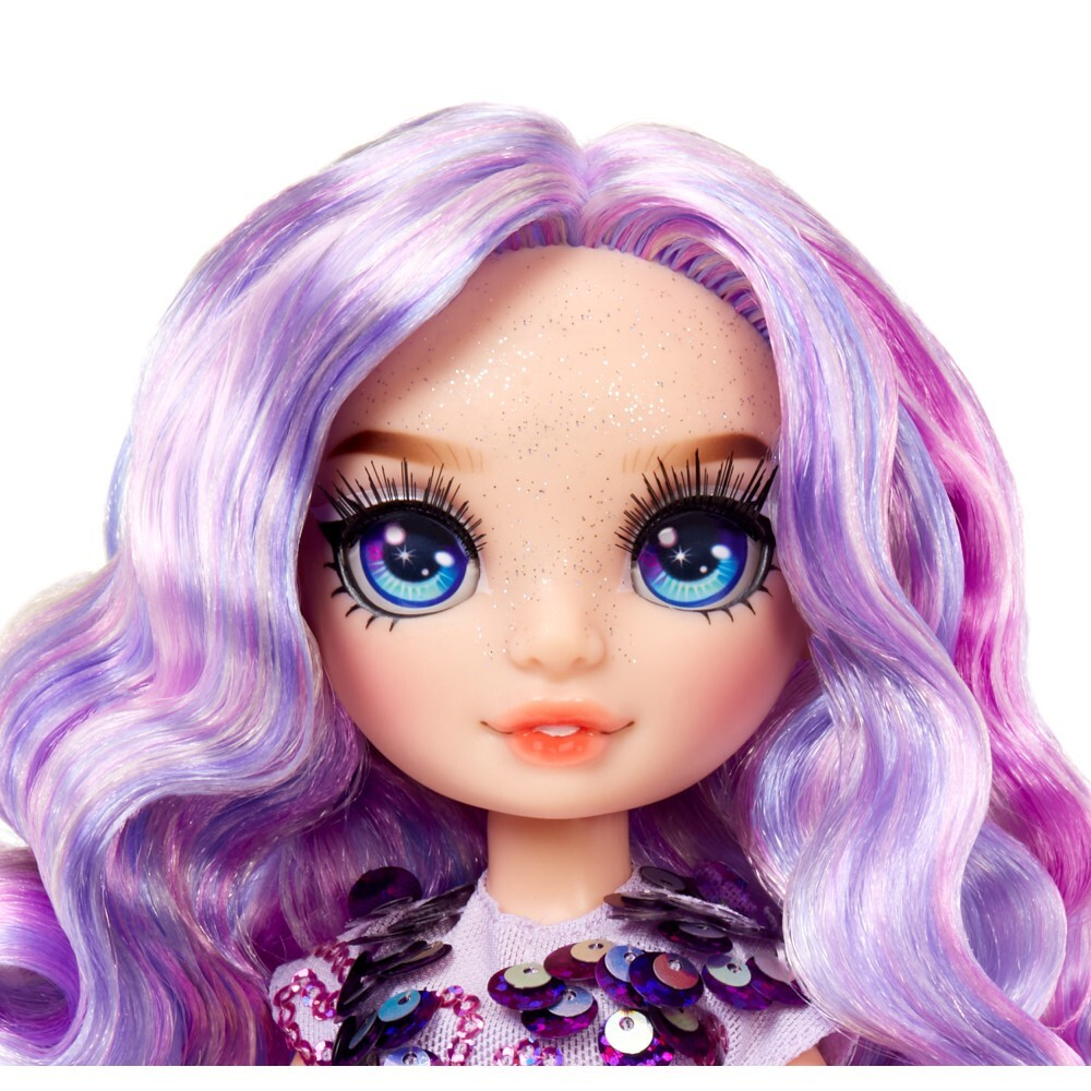 Rainbow High - кукла Shiny Violet Willow (фиолетовая) + питомец и слизь 120223 / артикул   120209 120223  / GTIN 035051120223