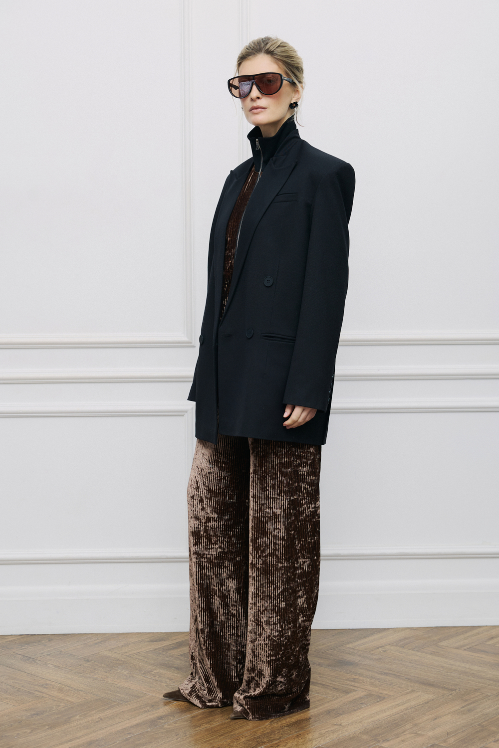 Брюки бархат Трюфель