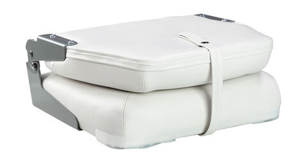 Кресло мягкое складное Deluxe, обивка винил, цвет белый/синий, Marine Rocket