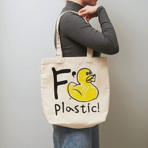Шоппер ZEERO "Duck plastic" плотный с дном, 35х38 см