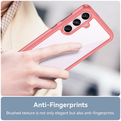 Усиленный чехол c мягкими боковыми рамками красного цвета для Samsung Galaxy S24+ Плюс