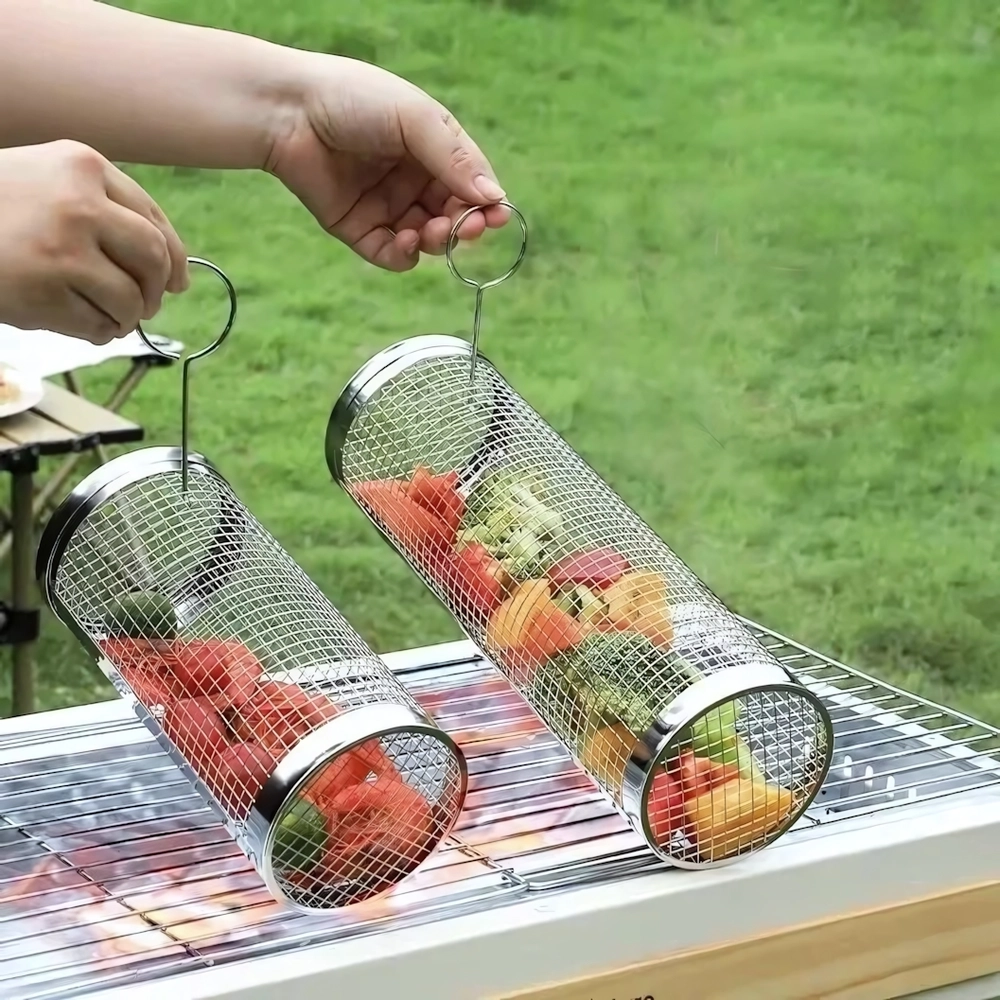 Решетка на мангал, гриль для овощей BBQ-S092, 30*9 см