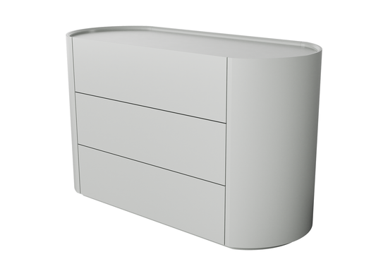 Комод Lagom 3 ящика ширина 120 см (светло-серый)