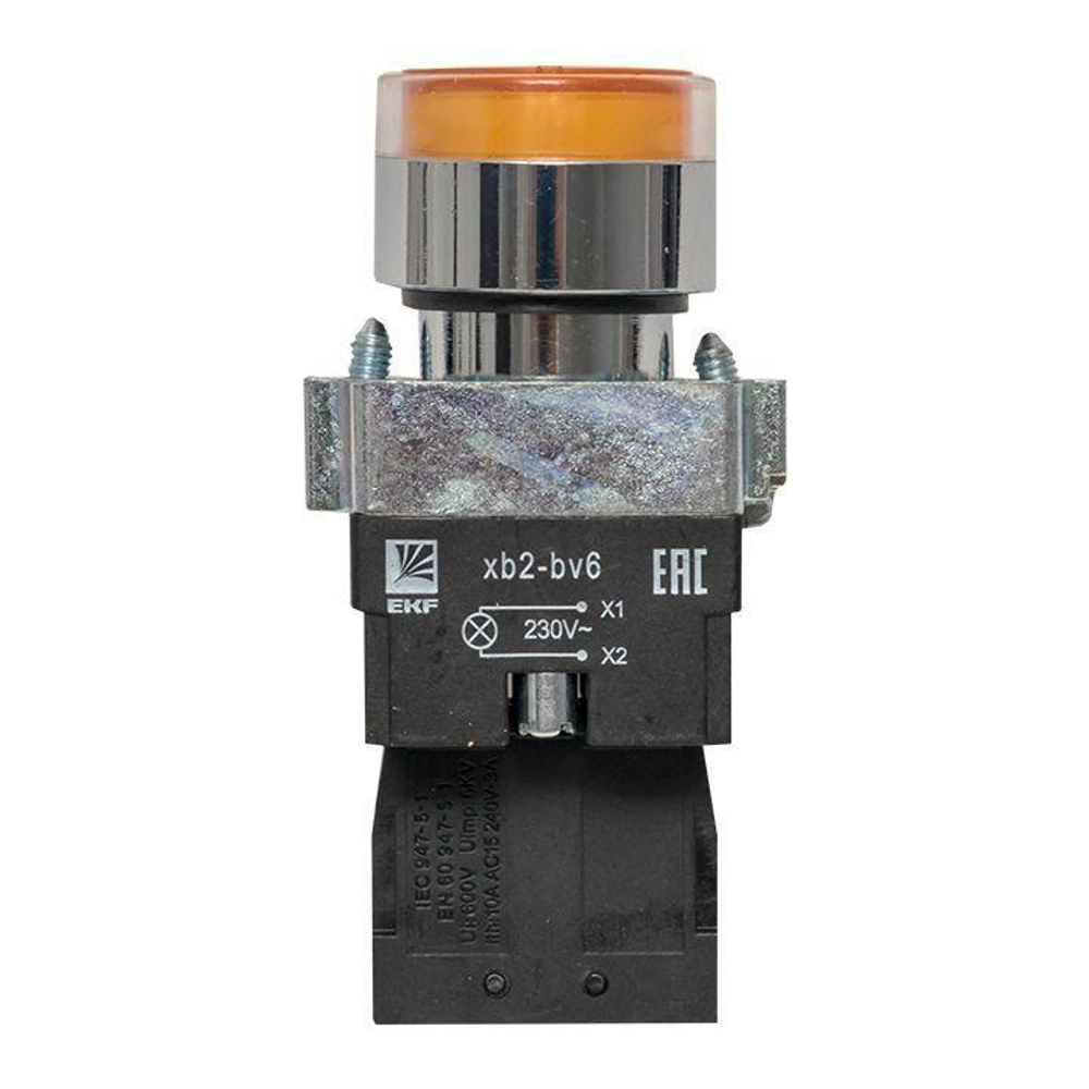 Кнопка BA51 с подсветкой 230В желт. NO PROxima EKF xb2-bw51-230