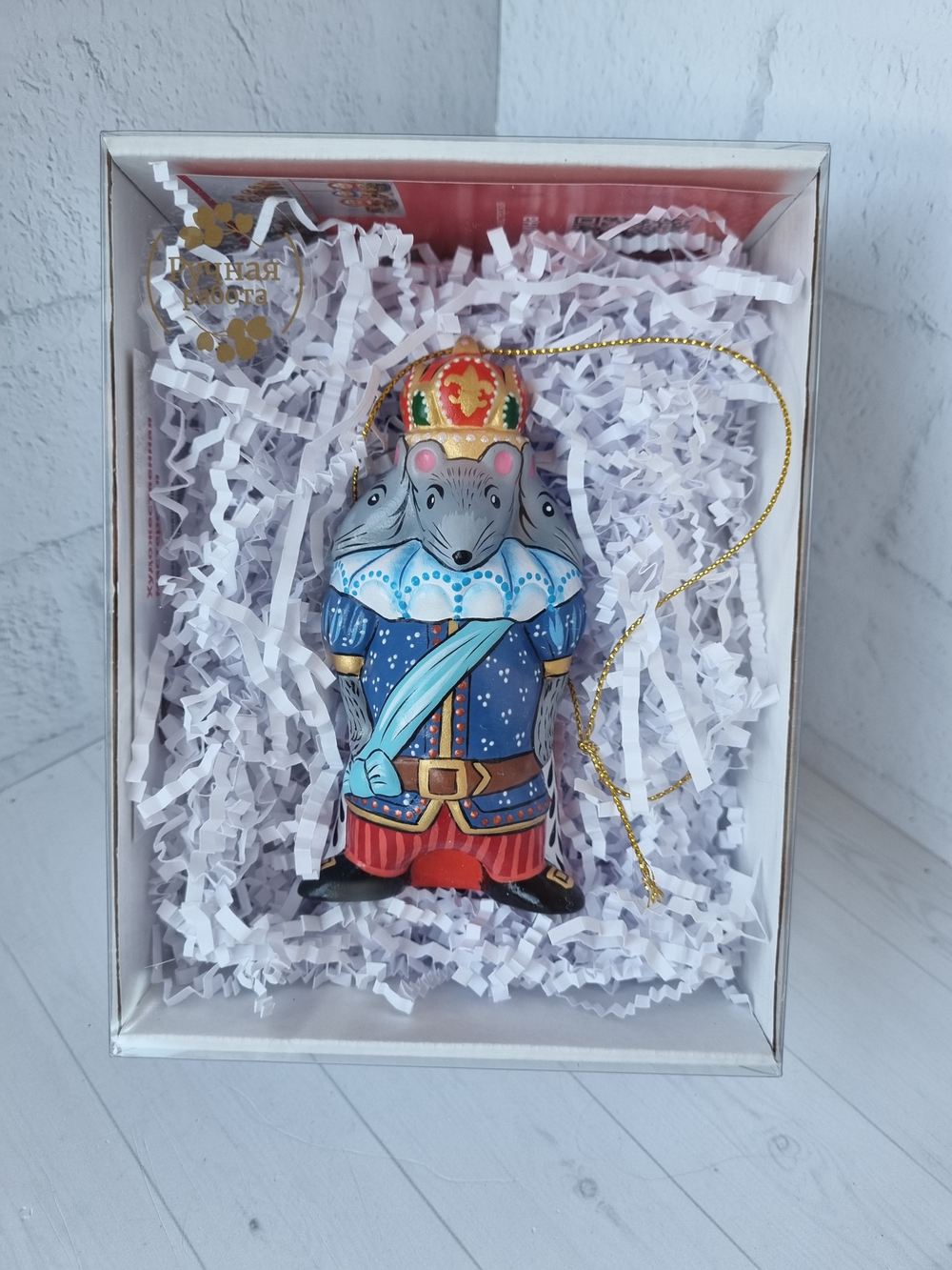 Мышиный король ёлочная игрушка из фарфора