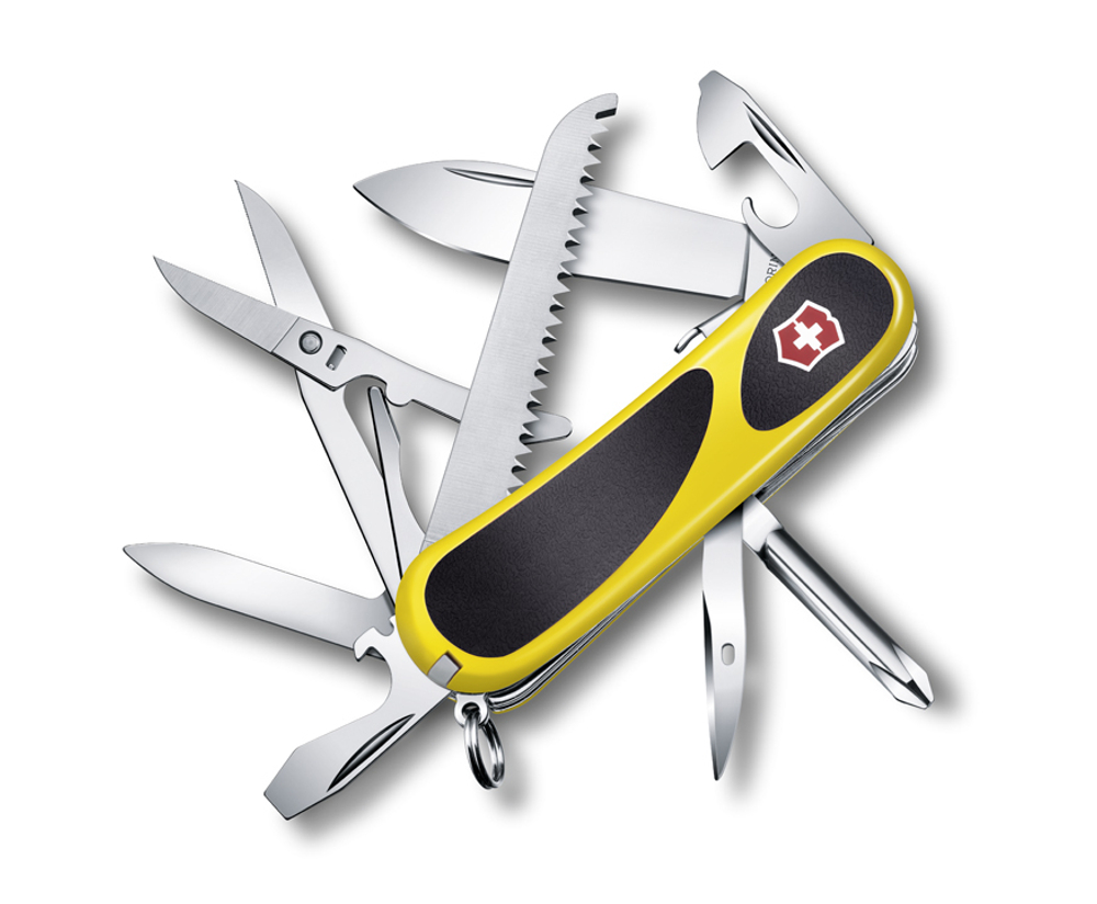 Нож Victorinox EvoGrip S18, 85 мм, 15 функций, желтый