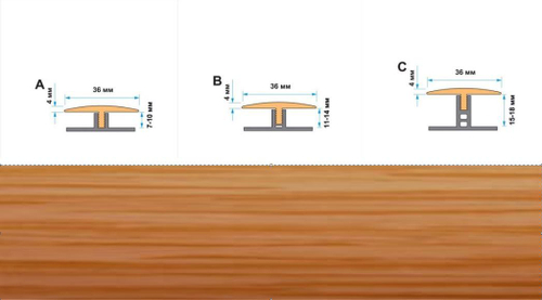 Профиль гибкий "T- Flex" 214 Дуб светлый 3м "МП"