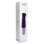 Силиконовый вибратор OVO для точки G (7 режимов) (Цвет: фиолетовый с белым)