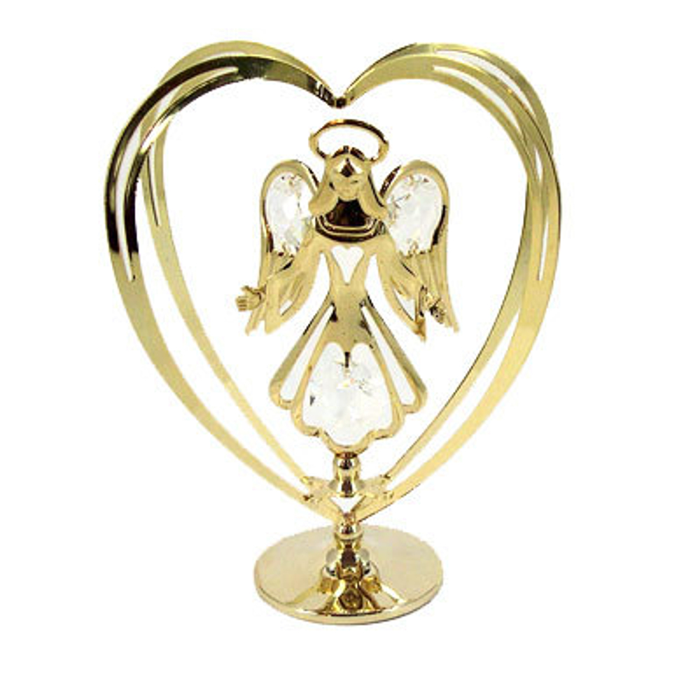 Фигурка декоративная Crystocraft Ангел с кристаллами Swarovski, 4х8х10 см