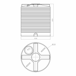 Стационарная Мини АЗС PT-V10000 Политим 60 л/мин 10000 л. 220В (2330x2330x2630см;синий) - арт.560839