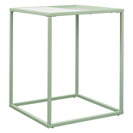 Столик кофейный Bergenson Bjorn Mayen, 45х45 см, белый/зеленый