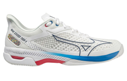 Мужские кроссовки теннисные Mizuno Wave Exceed Tour 5 AC - undyed white/spellbound/pace blue